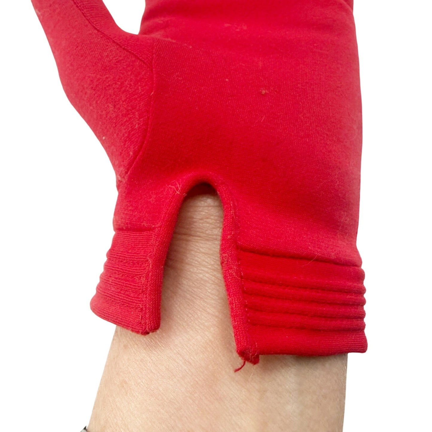 vintage Van Raalte red nylon Fashion Gloves women's OS one size made in USA