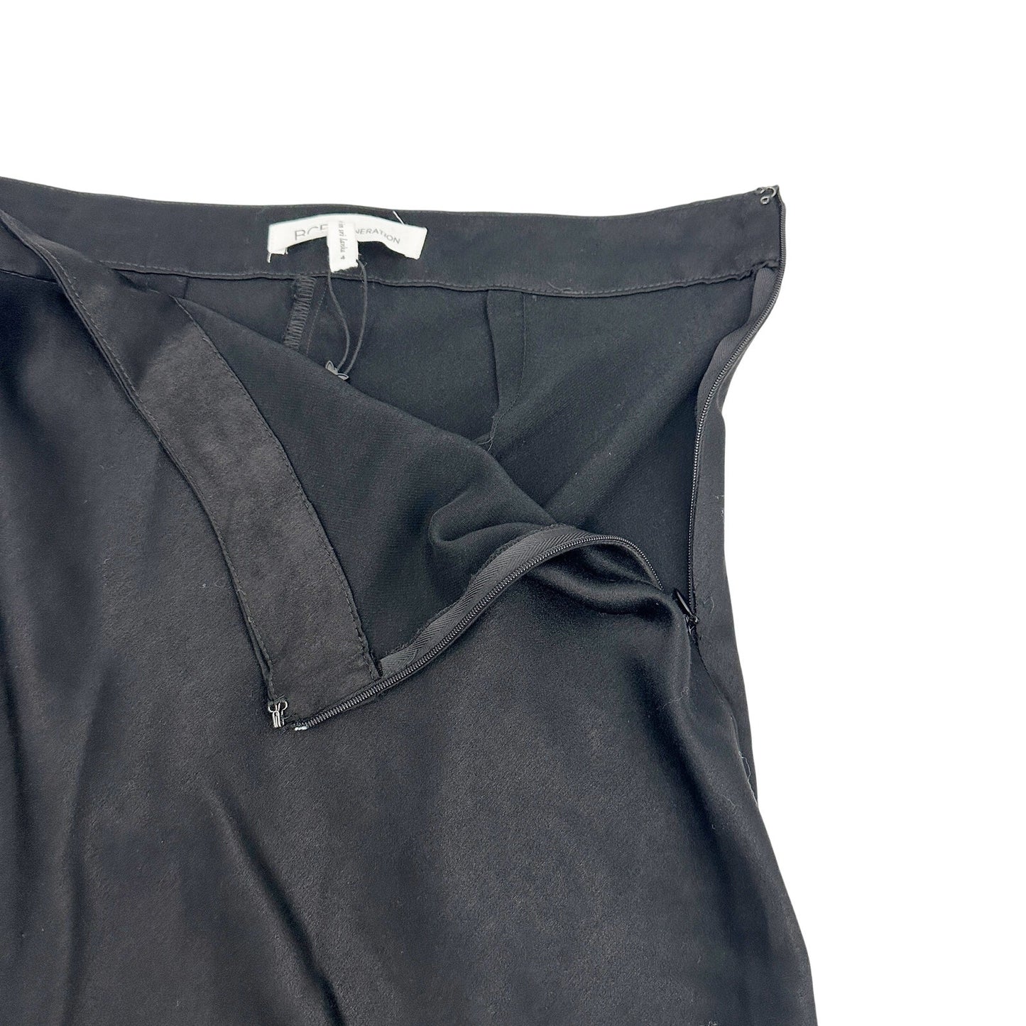 NEW black satin midi Skirt by BCBGeneration women's 4 small
