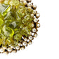vintage faux pearls gold green stones BROOCH floral jewelry pin