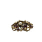 vintage gold purple faux pearls rhinestones flower BROOCH floral jewelry pin