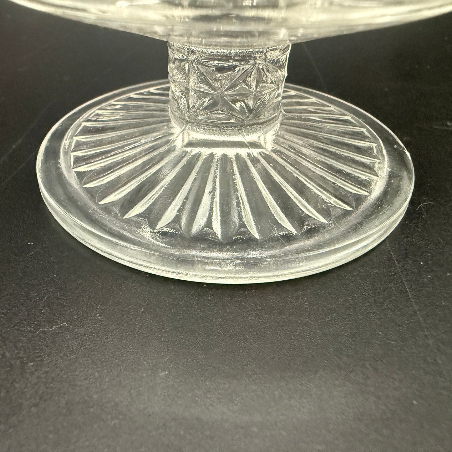 set / 6 vintage Hazel Atlas Big Top Peanut Butter glasses Champagne Tall Sherbet
