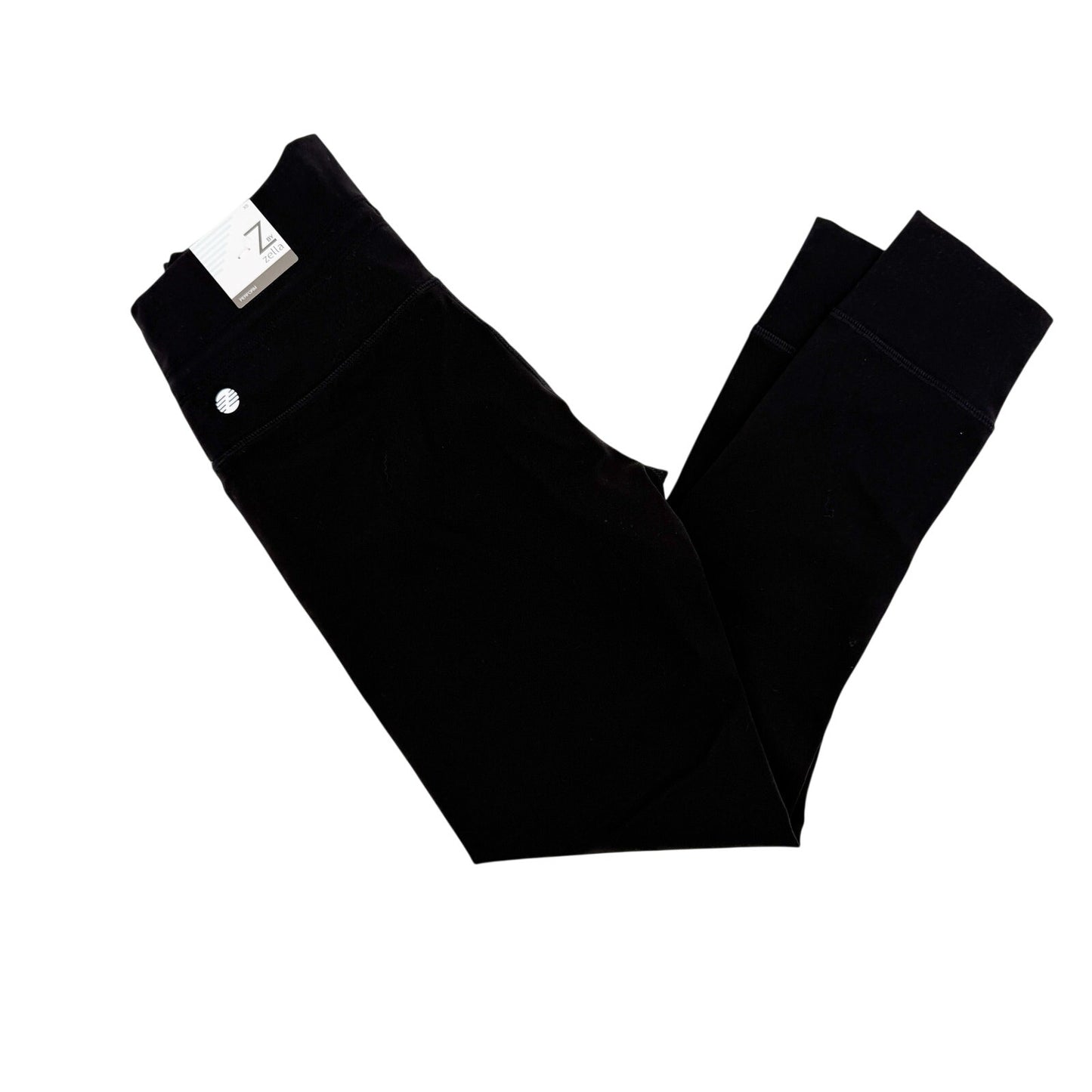 Zella black High Waist Drawstring Leggings women's XS ankle length Perform NEW