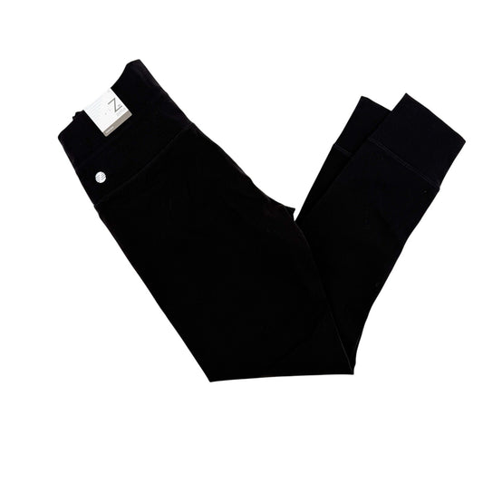 Zella black High Waist Drawstring Leggings women's XS ankle length Perform NEW