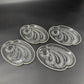 set of 4 vintage Federal Glass Homestead Snack Plates glassware serving dish