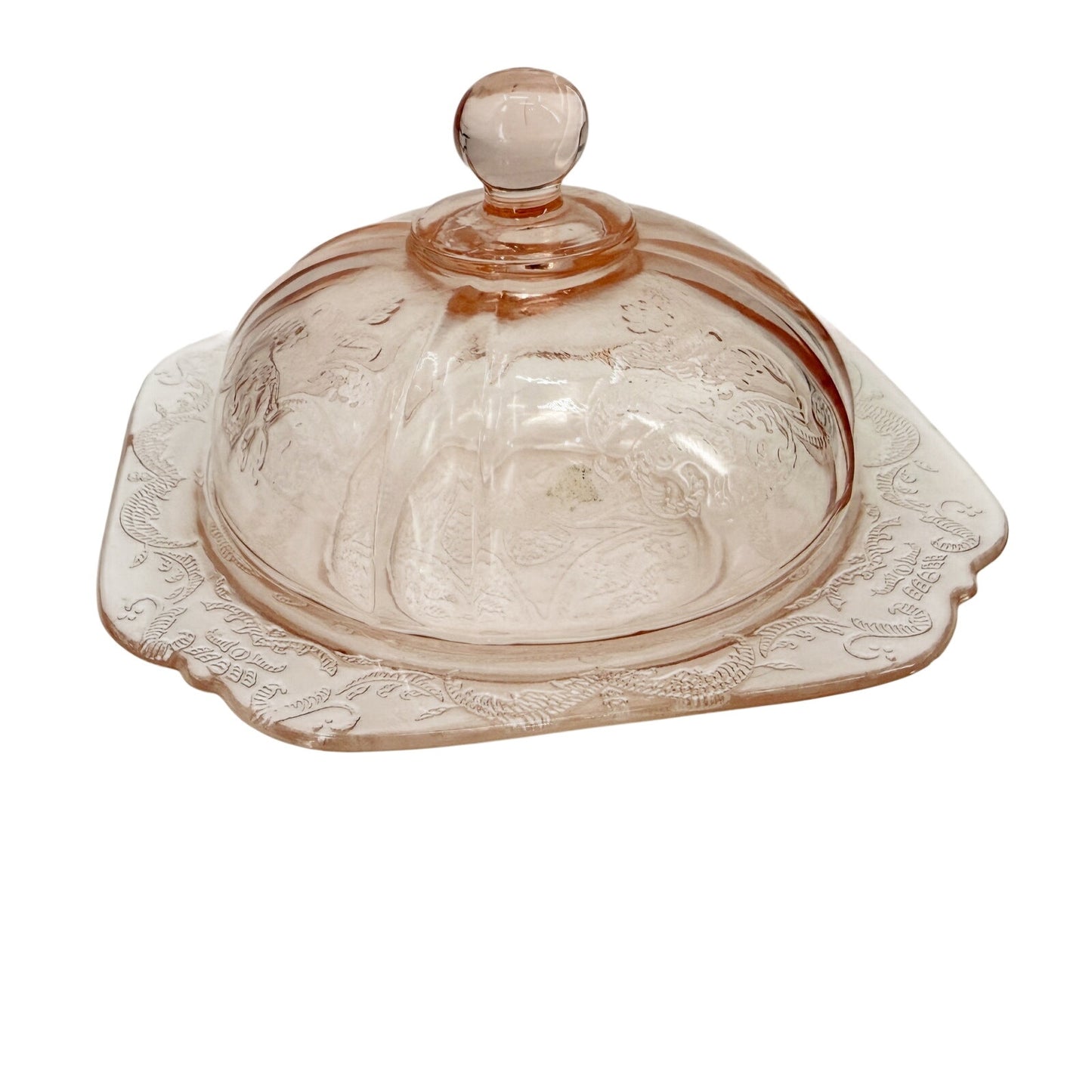 Recollection Pink Covered Butter Dish | Indiana Glass