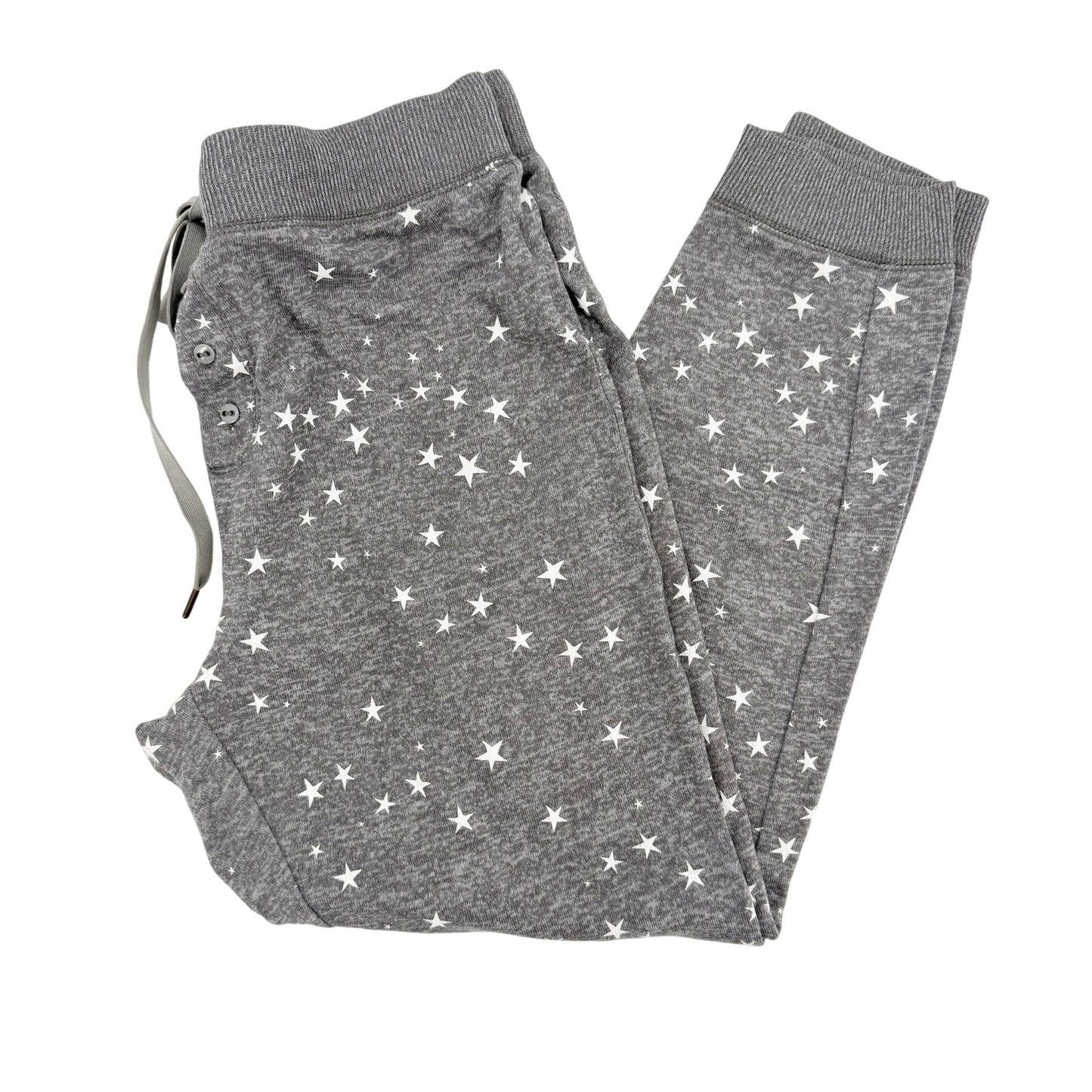J Crew gray & white stars Sleep jogger Pants women's SMALL pajama lounge bottoms