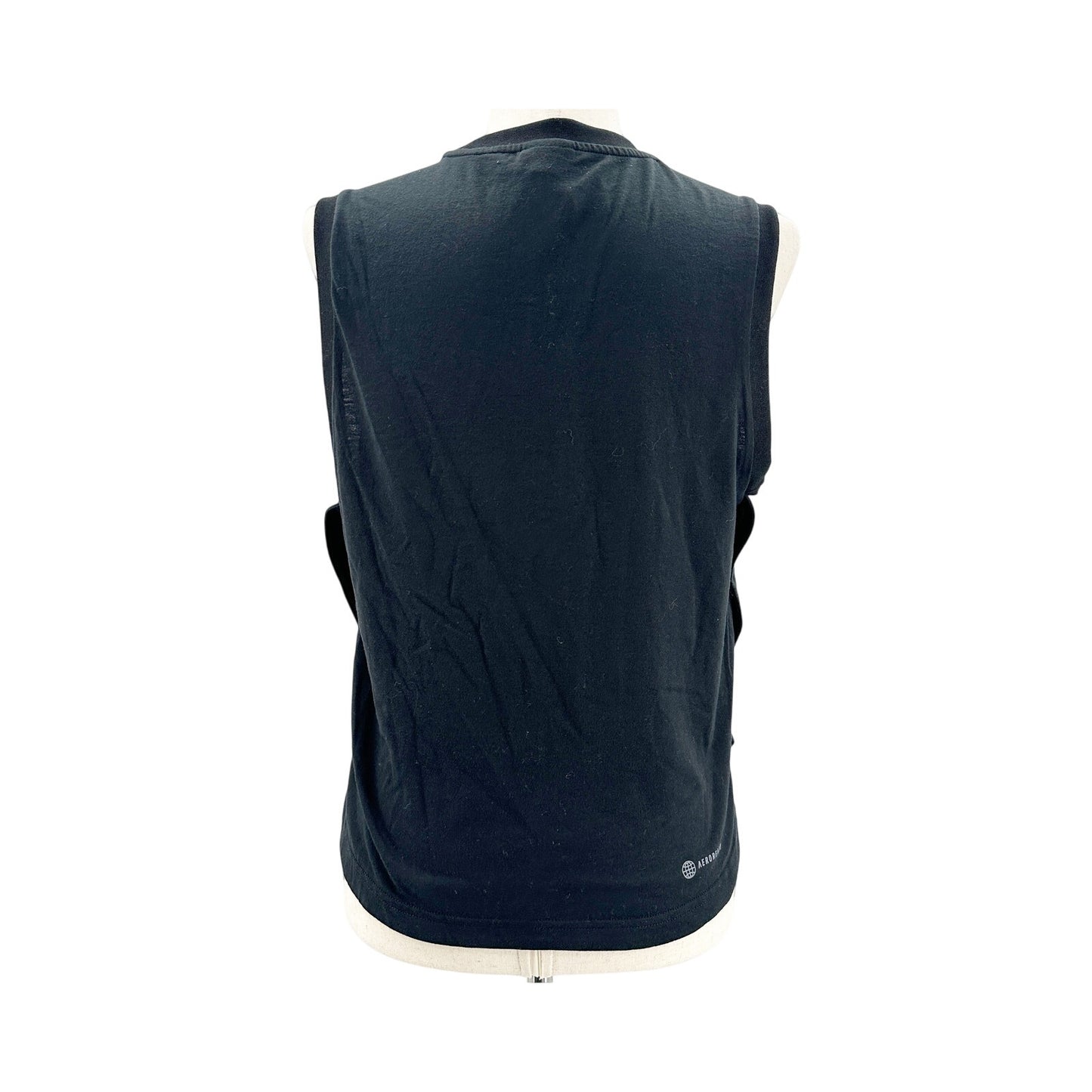 womens Adidas black workout muscle Tank Top size MEDIUM athleisure