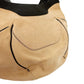 Tre Vero black & beige leather opaque beaded HANDBAG shoulder purse bag