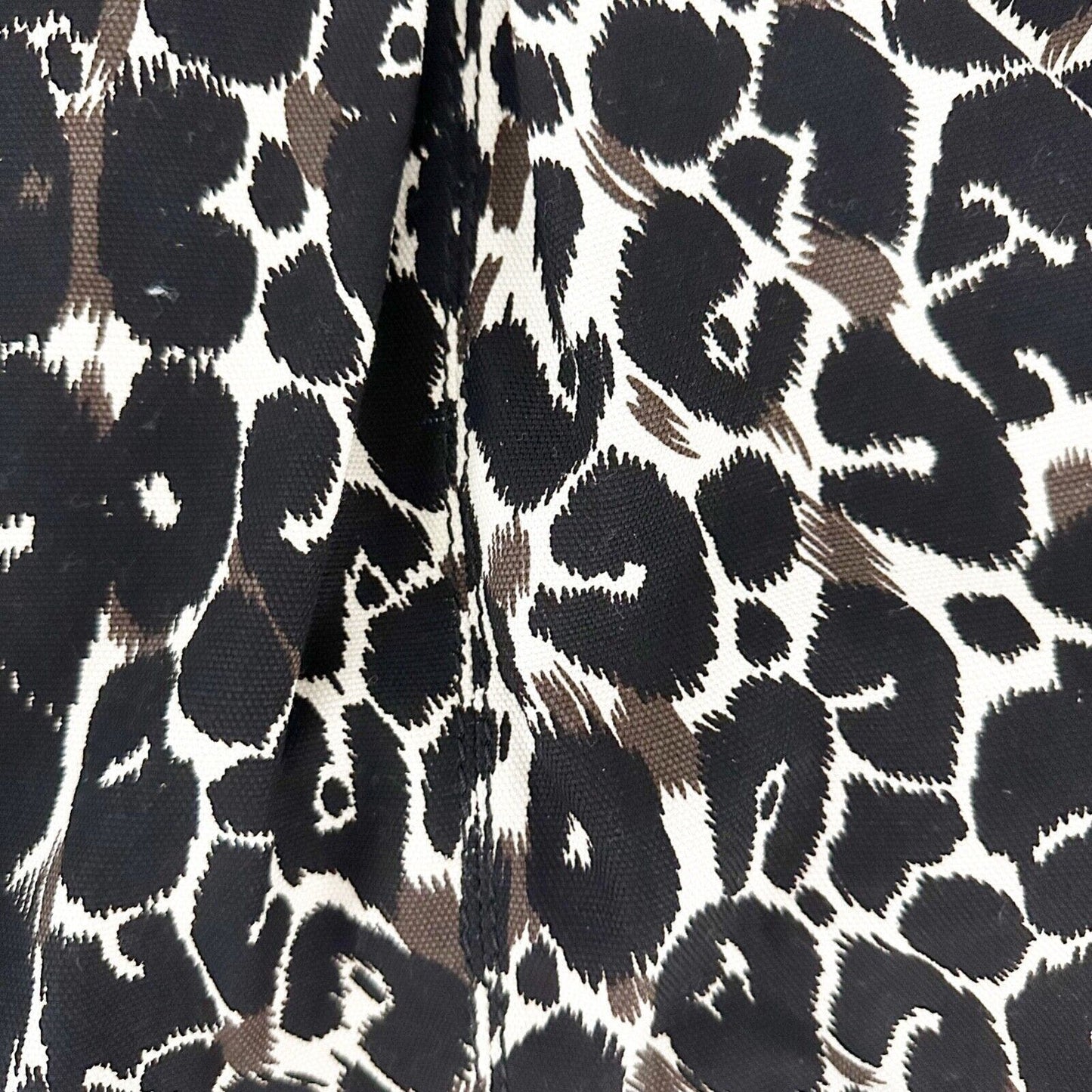 new Gianni Bini brown & black cheetah print canvas & leather handbag purse $189