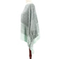 Chico's gray & mint ombre woven Fringed Sweater Poncho women's L large XL soft