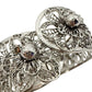 vintage Vargas Hinged floral filigree Bracelet silver toned metal flower jewelry