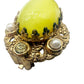 vintage West Germany yellow gold BROOCH jewelry clip EARRINGS rhinestones pearls