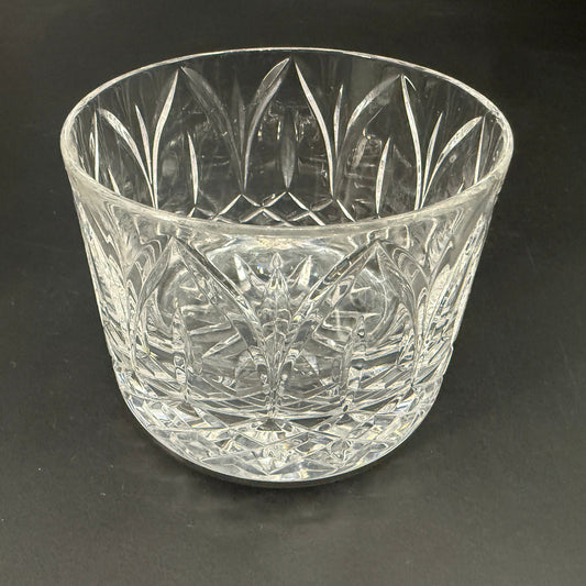vintage glass vanity jar Round Puff Box Atlantis Chartres (Cut) blown glassware