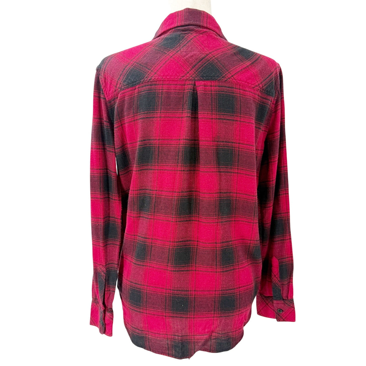 Rails red & black plaid Flannel button down Shirt women's SMALL