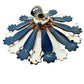 vintage red white blue Enamel Flower Pendant??? pinwheel patriotic jewelry