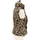 White House Black Market leopard Puffer Vest women's XS rhinestone pulls WHBM