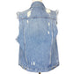 Lovers + Friends Ashton blue Denim Vest distressed women's S small color Solana