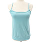 Athleta light blue & white Tank Top adjustable criss cross straps women's SMALL
