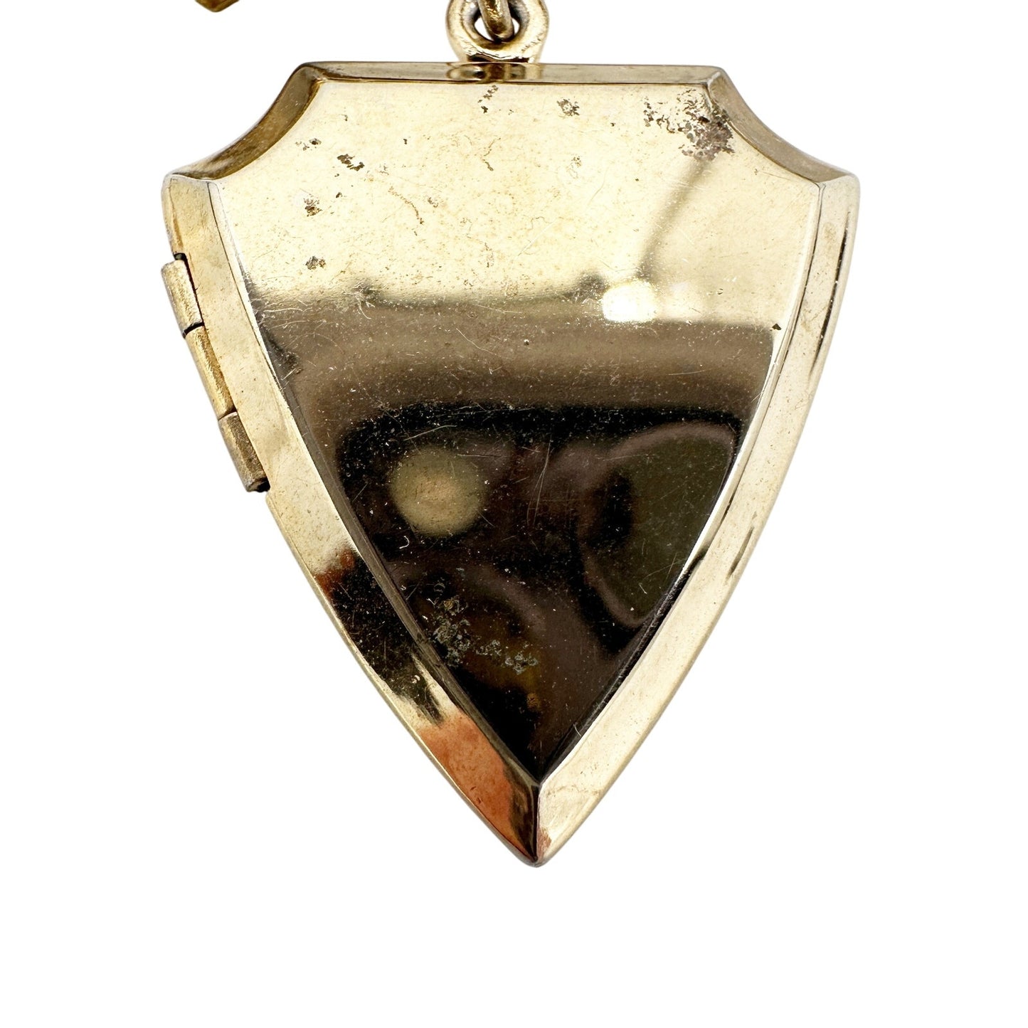 vintage gold tone metal MOTHER picture photo locket BROOCH mom jewelry pin