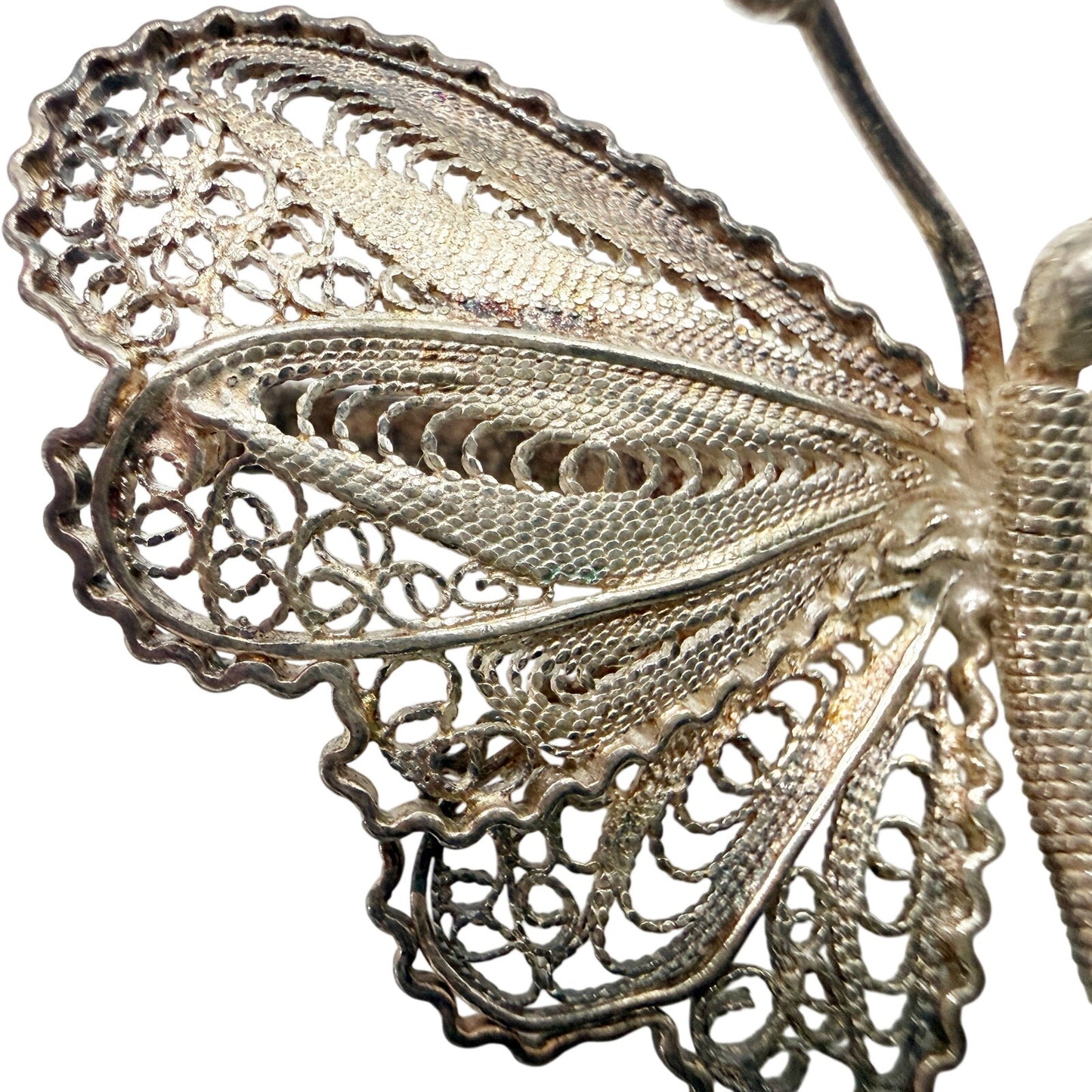 vintage 925 sterling silver Butterfly BROOCH insect jewelry pin JR Indonesia