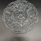 vintage 10.5" clear glass floral Cake Plate scalloped edge pressed glassware