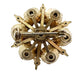 vintage light & dark blue rhinestones BROOCH round jewelry pin