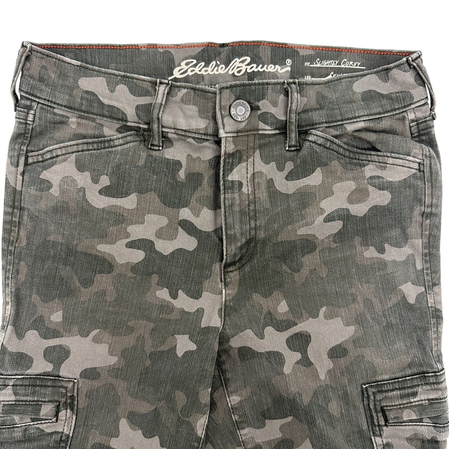 Eddie Bauer green camo denim Skinny Jeans women's size 6 small