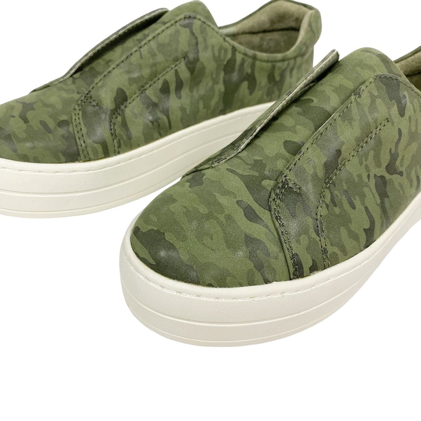 J/Slides green camo leather Heidi platform sneakers shoes sz 6 6.5 new $150