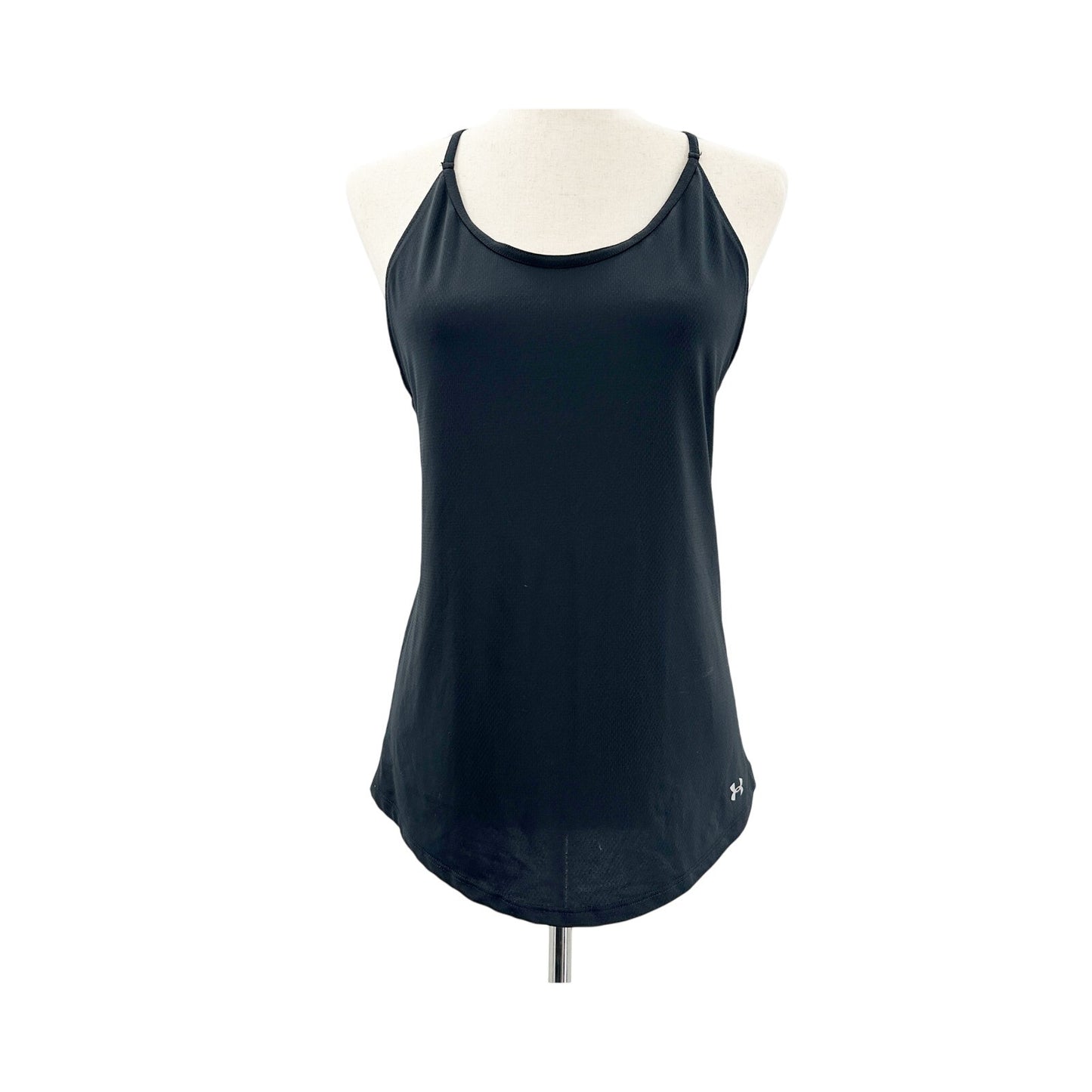 women's Under Armour black Tank athletic Top spaghetti straps athleisure S M