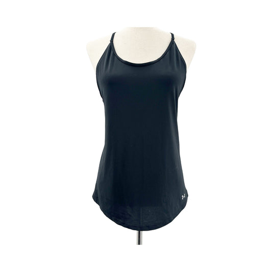 women's Under Armour black Tank athletic Top spaghetti straps athleisure S M