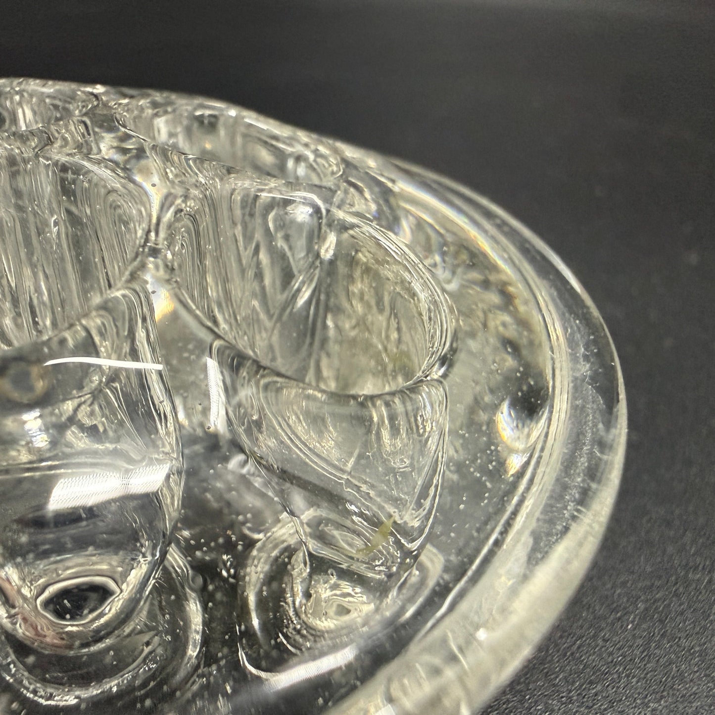 11 hole Flower Frog | vintage glassware