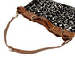new Gianni Bini brown & black cheetah print canvas & leather handbag purse $189
