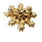 vintage gold faux pearls & rhinestones Starburst snowflake Brooch jewelry pin