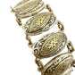 vintage gold & silver tone metal Damascene Link Bracelet marked SPAIN