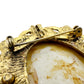 vintage gold painted flower cameo faux pearls BROOCH pendant floral jewelry pin