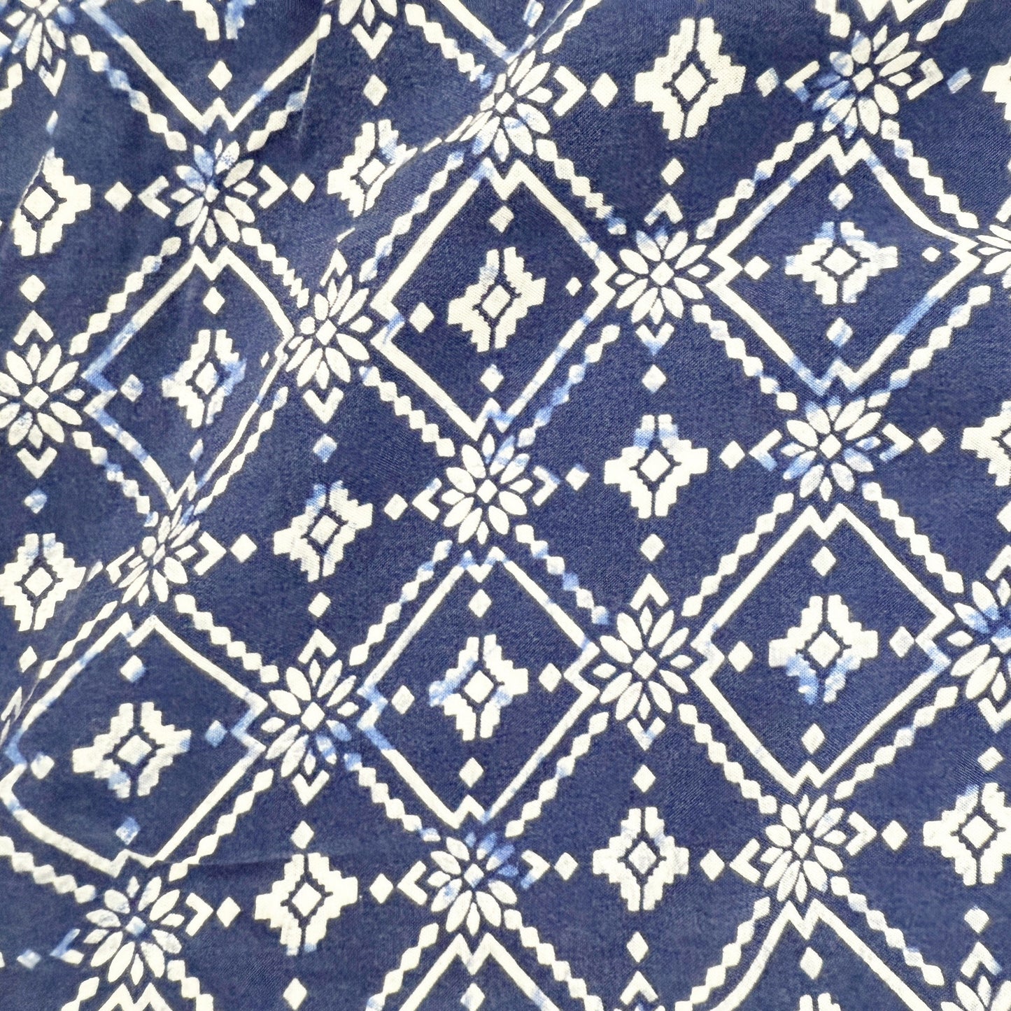 Forever 21 blue & white pattern loose Pants joggers juniors MEDIUM pockets