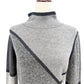 Title Nine gray & black Merino Wool geometric Tunic Sweater Dress women's MEDIUM