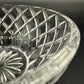 vintage Lenox criss cross cut Diamond 5" Round Bowl clear crystal glass giftware