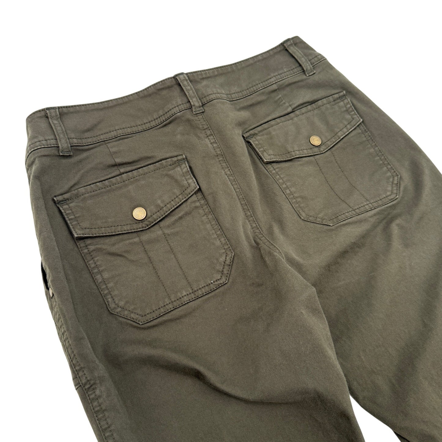 Athleta dark olive green Boulder Pants women's 4 small organic cotton bootcut