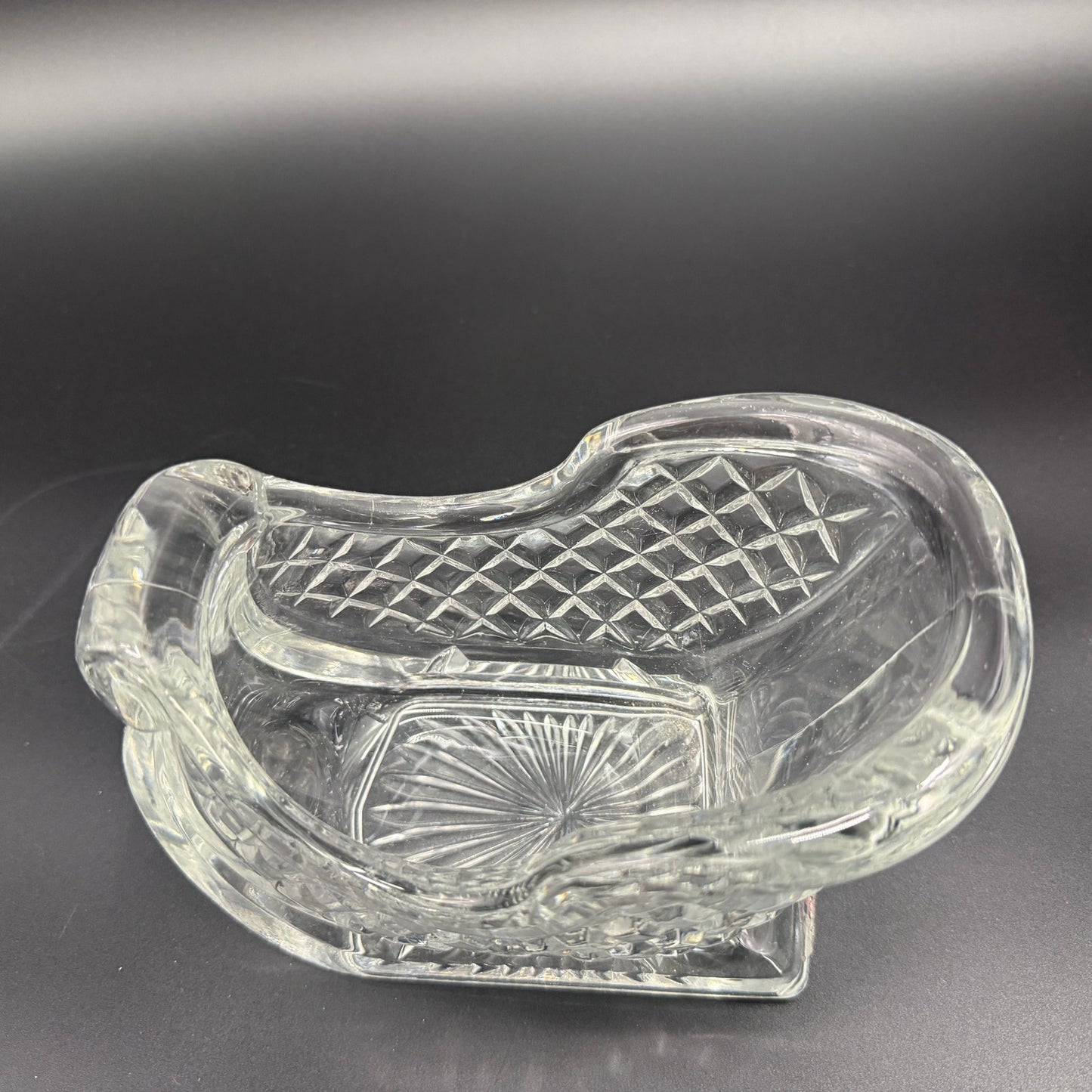 crystal glass Santa's Sleigh | St. George Crystal