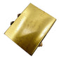 vintage small Lint Clothes Brush purse size gold case coarse & nylon bristles