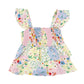 Shein smocked Ruffle Top patchwork floral Peplum Cami women's MEDIUM country
