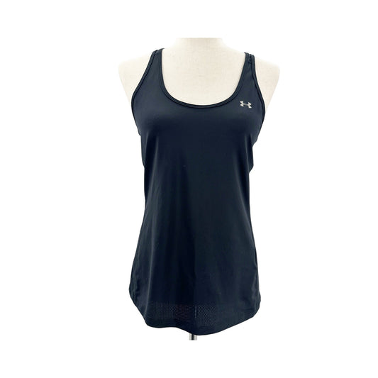 women's Under Armour black Tank athletic Top athleisure running workout S M