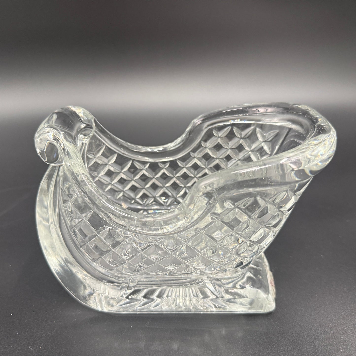 crystal glass Santa's Sleigh | St. George Crystal