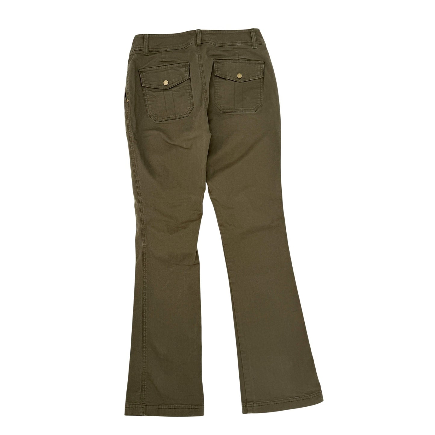 Athleta dark olive green Boulder Pants women's 4 small organic cotton bootcut