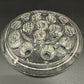 vintage 5" clear glass Flower Frog with 16 stem holes for floral arrangements