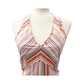 Ann Taylor striped Halter Dress women's size 2 small earth tones white peach