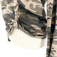 Sanctuary dark camo twisted hem Top women's SMALL camouflage shirt new NWOT