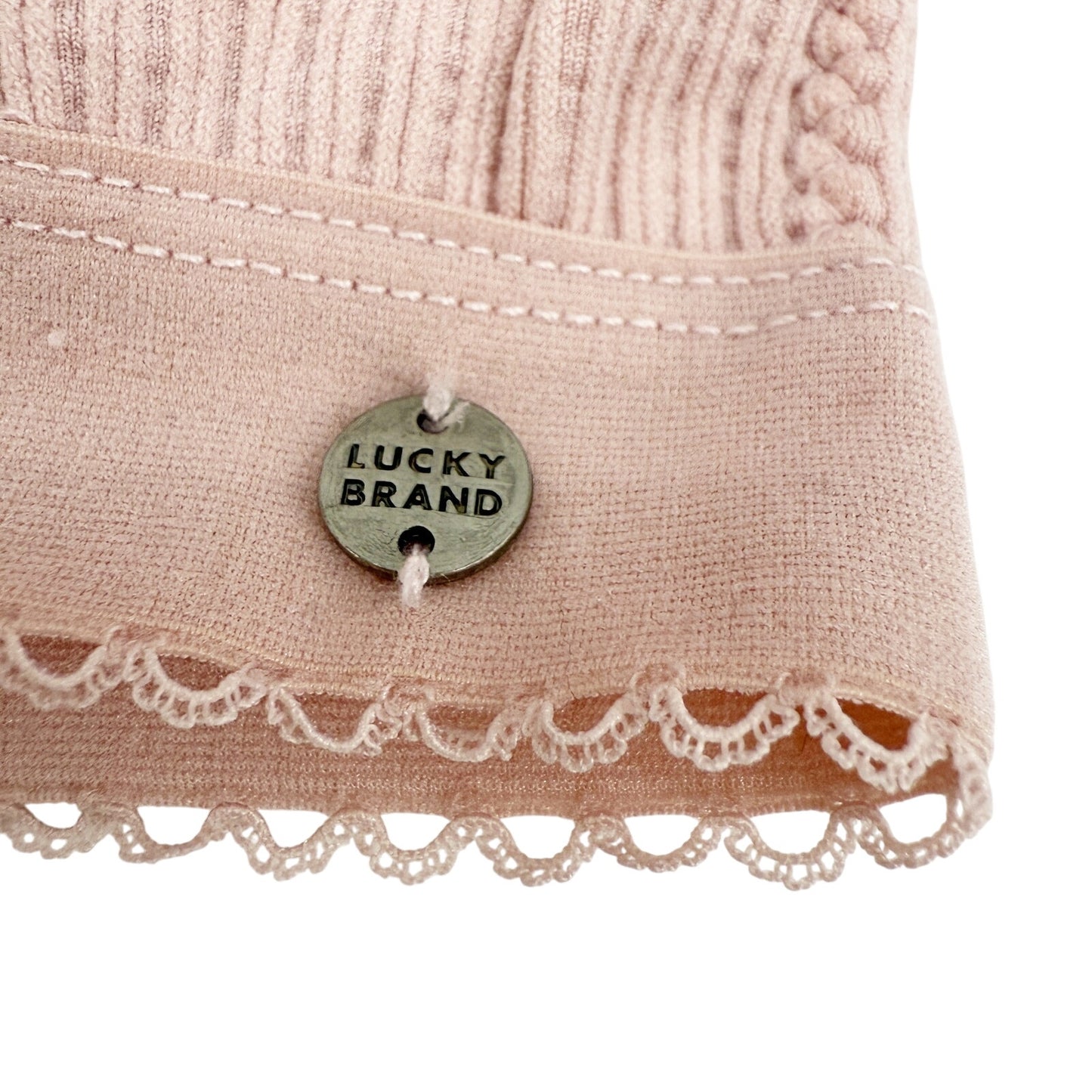 Lucky Brand pink Strapless padded Bandeau Bra women's SMALL seamless