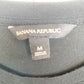 Banana Republic black sleeveless TOP blouse women's M medium knotted hem